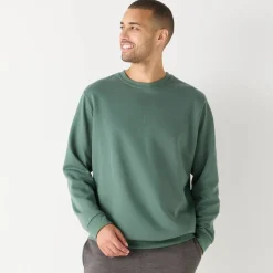 Sweater in molton met ronde hals