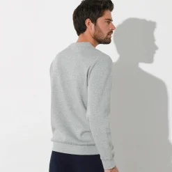 Sweater in molton met ronde hals