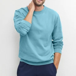 Sweater in molton met ronde hals
