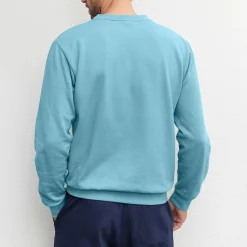 Sweater in molton met ronde hals