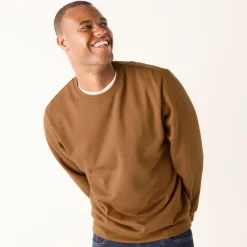 Sweater in molton met ronde hals