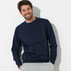 Sweater in molton met ronde hals