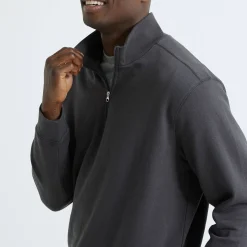 Sweater in molton met truckerskraag
