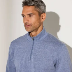 Sweater in molton met truckerskraag