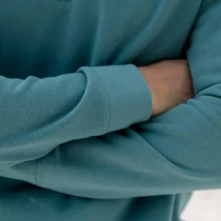 Sweater in molton met truckerskraag