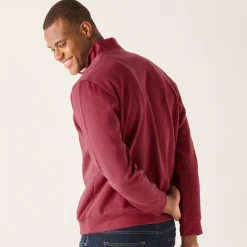 Sweater in molton met truckerskraag