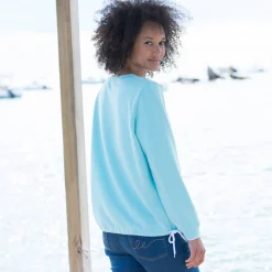 Sweater in molton, sleuflintjes