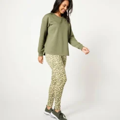 Sweater in molton, wijd volume