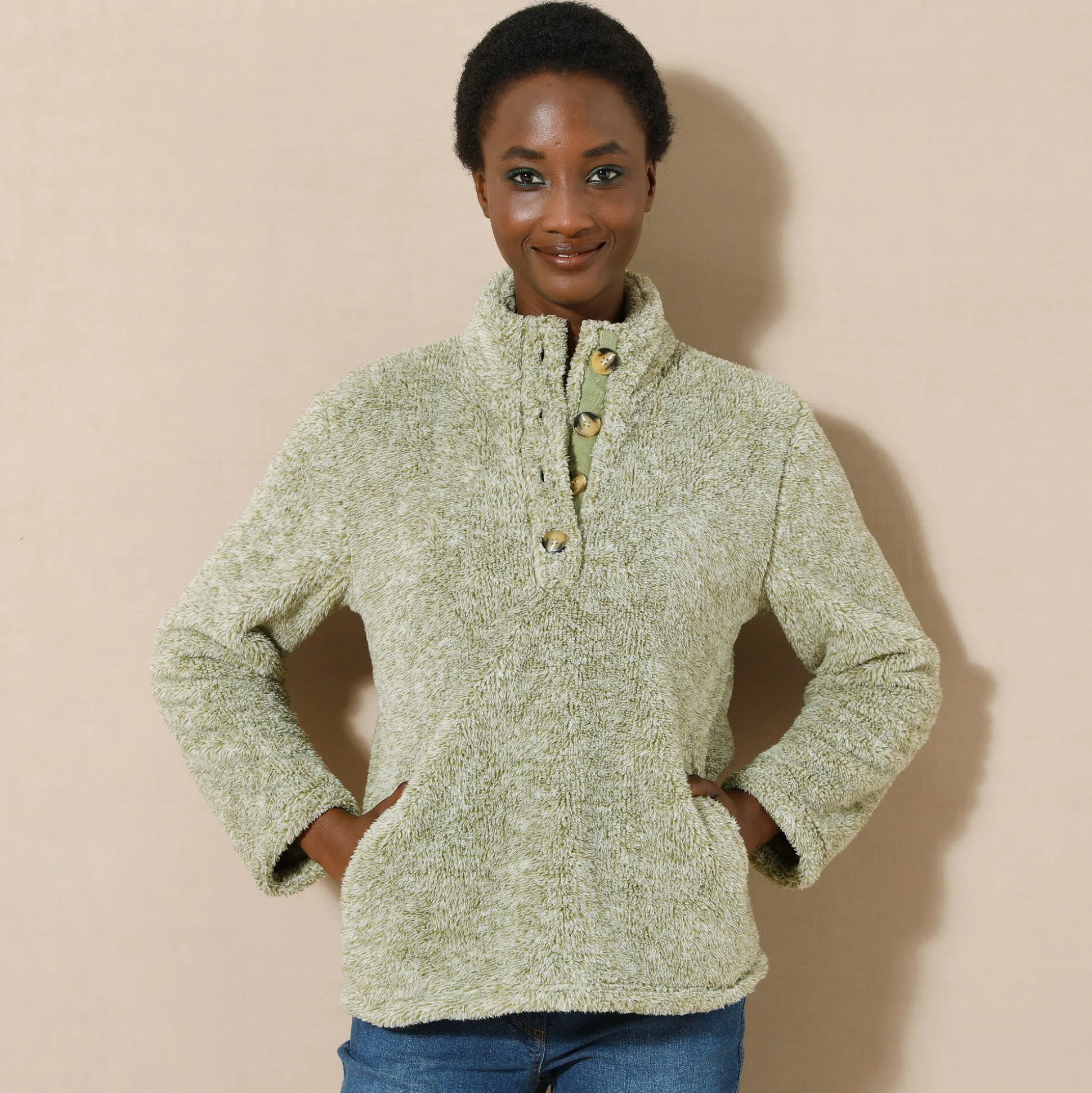 Sweater in pluchetricot