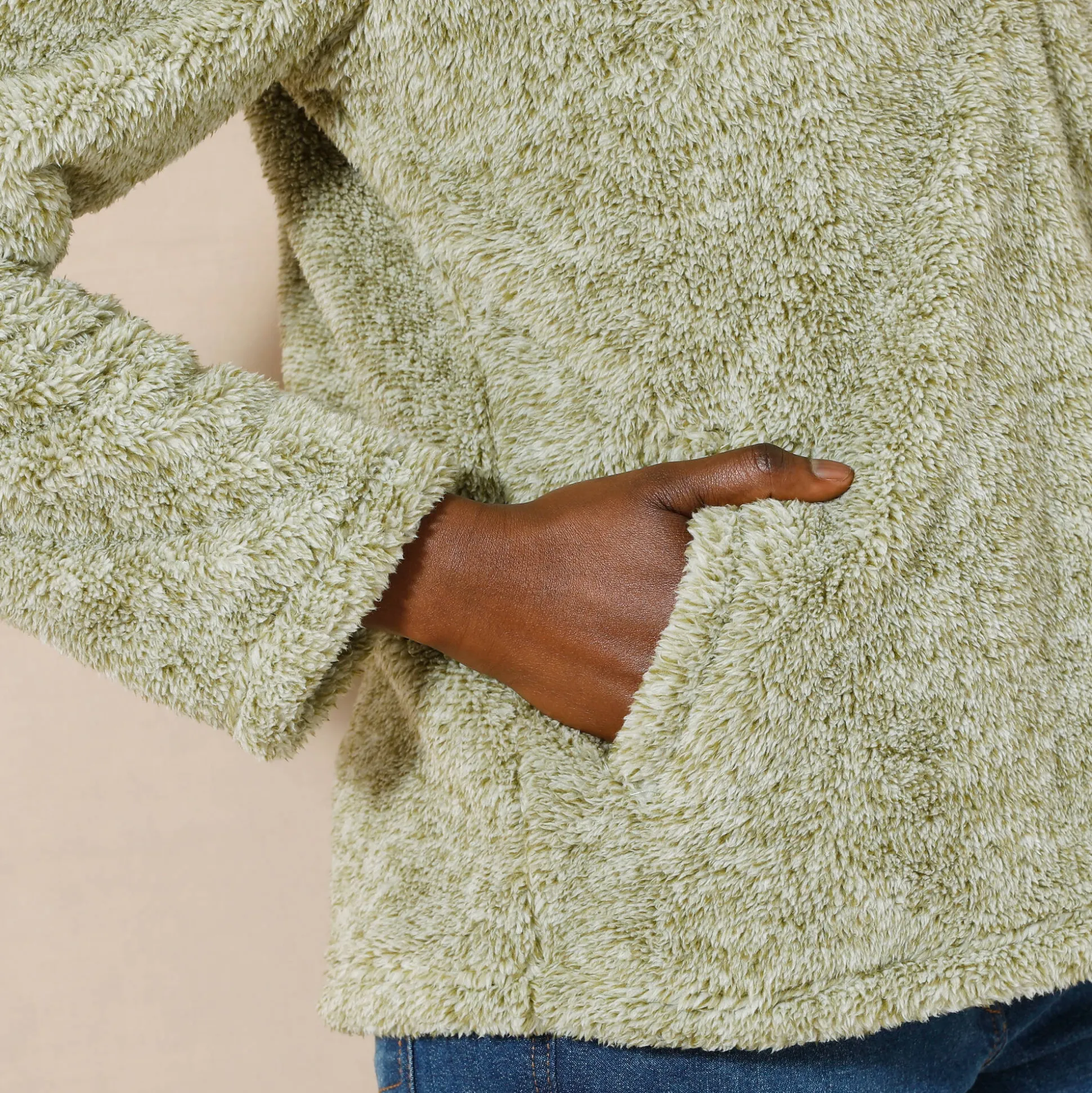 Sweater in pluchetricot