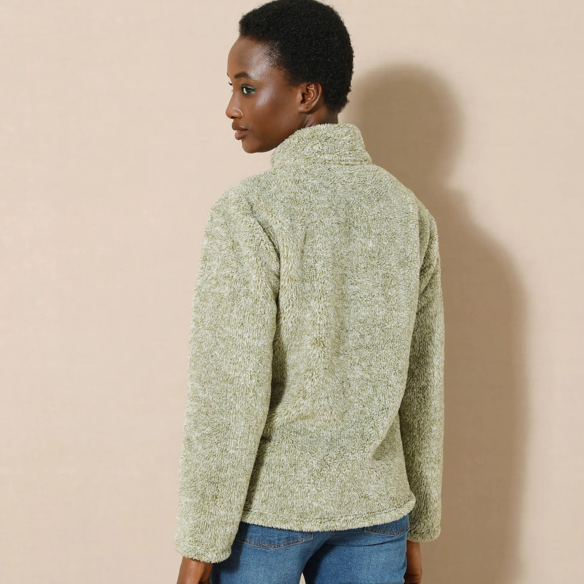 Sweater in pluchetricot
