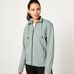 Sweater met rits, opstaande kraag