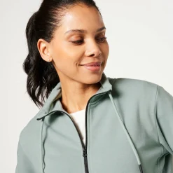 Sweater met rits, opstaande kraag