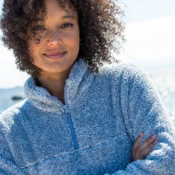 Sweater met rits, pluchetricot