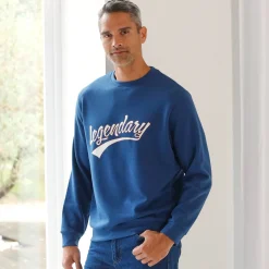 Sweater met ronde hals, rits opzij