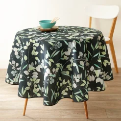 Tafellaken in polyester, met bladerenprint