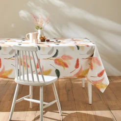 Tafellaken in toile cirée met pampasbloemenprint