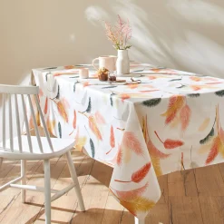 Tafellaken in toile cirée met pampasbloemenprint
