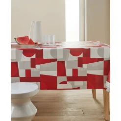 Tafellaken in toile cirée met duo patchwork print