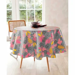 Tafellaken in toile cirée met bladerenprint