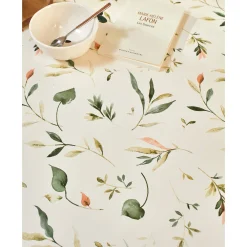 Tafellaken in toile cirée, met bloemenprint