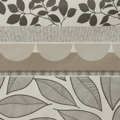 Tafellaken in toile cirée met bladeren- en tafellopereffect