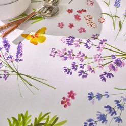 Tafellaken in toile cirée, landelijke print