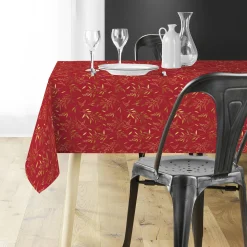Tafellaken met metallic natuurlijk motief