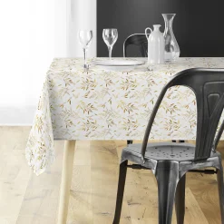 Tafellaken met metallic natuurlijk motief