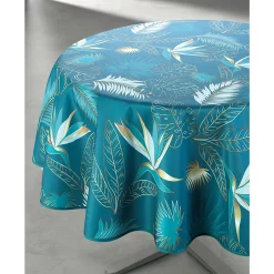 Tafellaken Vahinée in polyester met bladerenprint