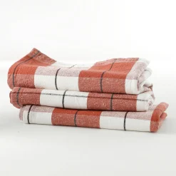 Tafelservet met ingeweven ruitjes - set van 3