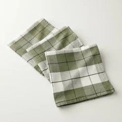 Tafelservet met ingeweven ruitjes - set van 3