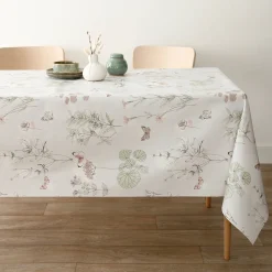 Tafelzeil met natuurlijke en vlinderprint