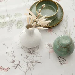Tafelzeil met natuurlijke en vlinderprint