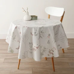 Tafelzeil met natuurlijke en vlinderprint
