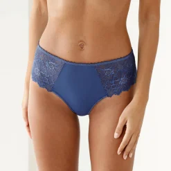 Tangaslip met hoge taille in microvezel en rekbare kant - set van 2