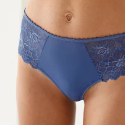 Tangaslip met hoge taille in microvezel en rekbare kant - set van 2
