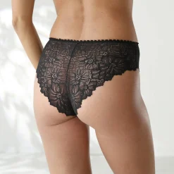 Tangaslip met hoge taille in microvezel en rekbare kant - set van 2