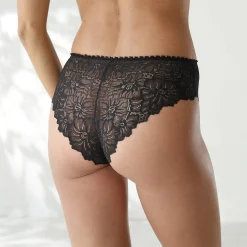 Tangaslip met hoge taille in microvezel en rekbare kant - set van 2