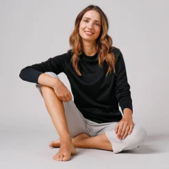 Thermisch T-shirt met opstaand kraagje - lange mouwen