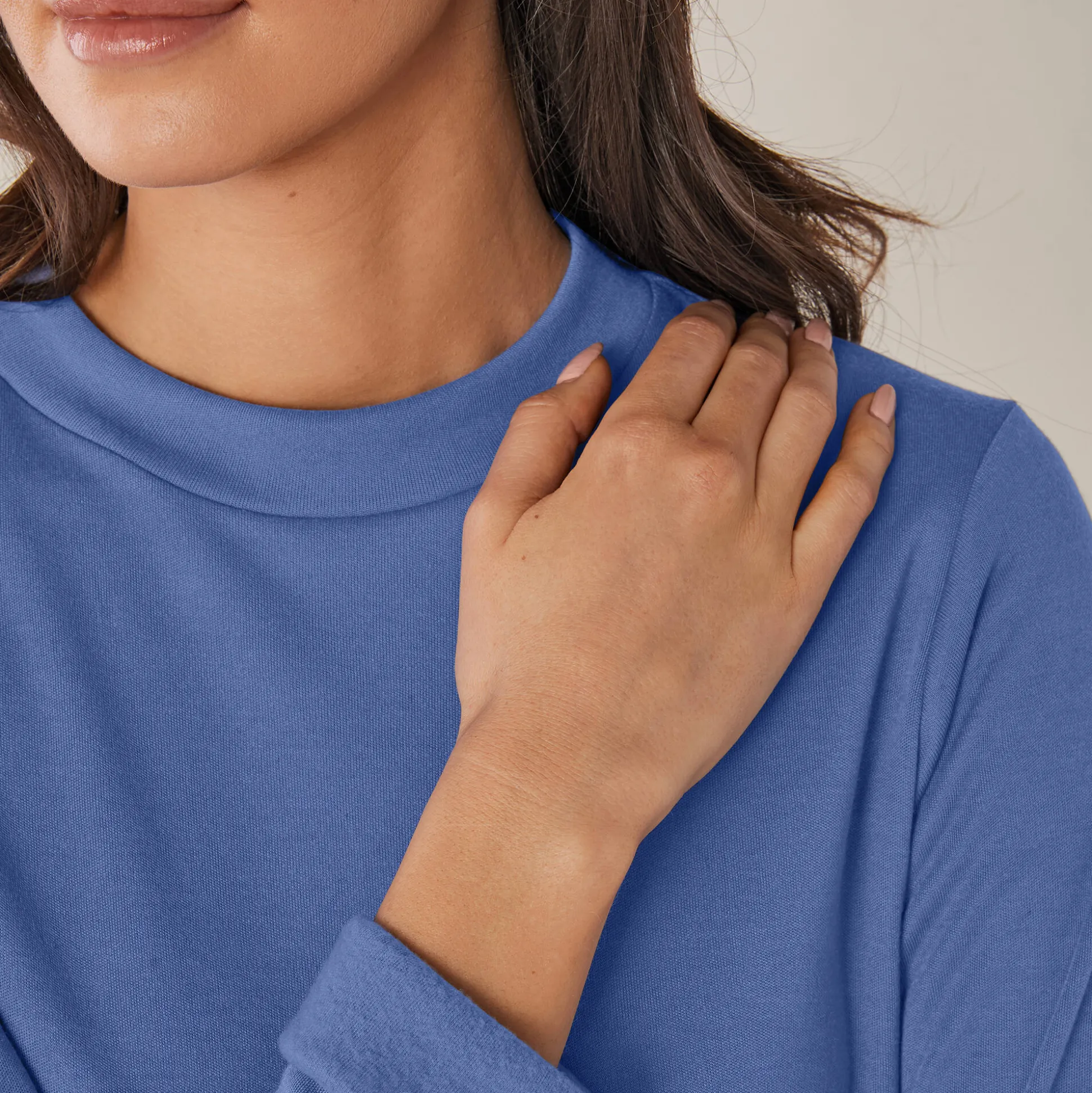 Thermisch T-shirt met opstaand kraagje - lange mouwen