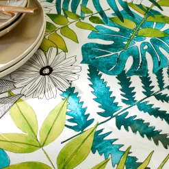 Toile cirée met Tropical print