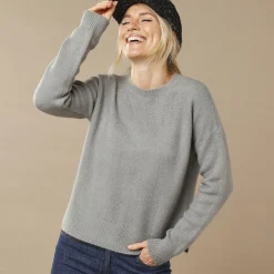 Trui in loose volume, met zijsplitten
