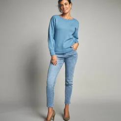 Trui met boothals, fantasietricot