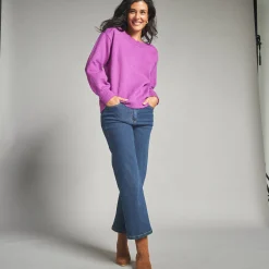 Trui met boothals, fantasietricot