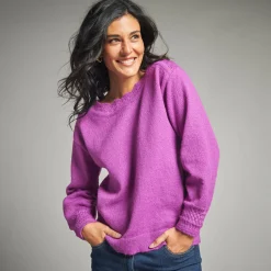 Trui met boothals, fantasietricot