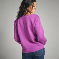 Trui met boothals, fantasietricot
