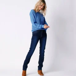 Trui met boothals, patenttricot met zachte touch