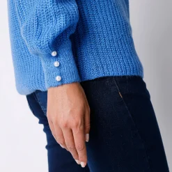 Trui met boothals, patenttricot met zachte touch