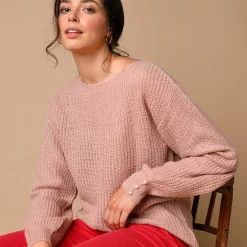 Trui met boothals, patenttricot met zachte touch